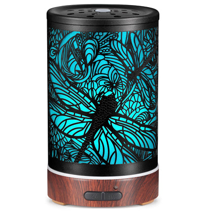 Essential Oils Diffuser - Aromatherapy Dragonfly Diffuser with 7-Color LED Lights