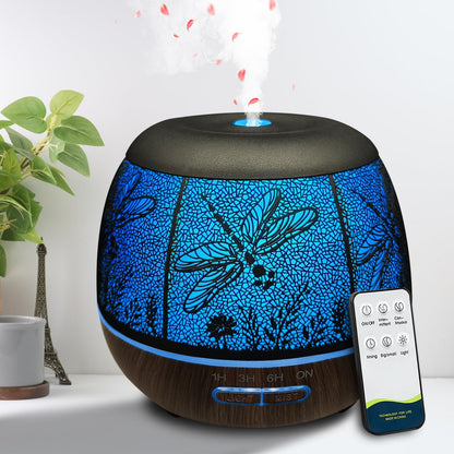 Diffusers for Essential Oils Large Room 400ml | Dragonfly with Remote & 7-Color Lights