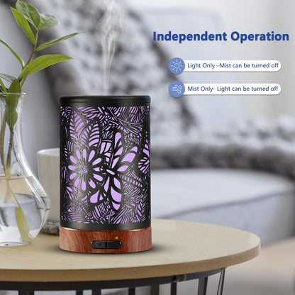 Dragonfly Metal Essential Oil Diffuser 150ml | Ultrasonic Aromatherapy with Auto-Off & 7-Color Lights