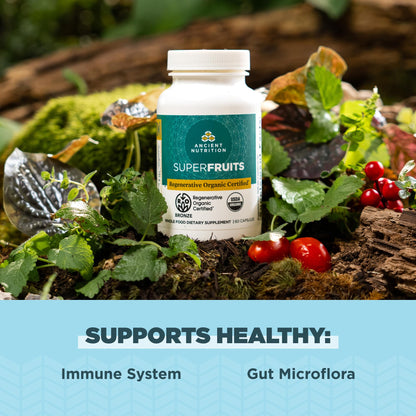 Ancient Nutrition ROC SuperFruits Capsules – Gut & Immune Health, 60 Count