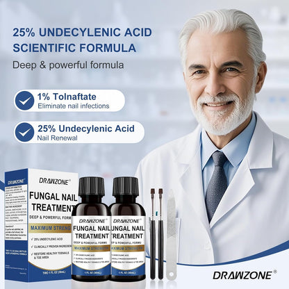 Drawzone Toenail Fungus Treatment Extra Strength – 25% Undecylenic Acid, Nail Renewal