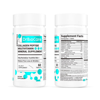 DrBioCare Collagen Peptides for Women – Beauty Vitamin & Mineral Supplement