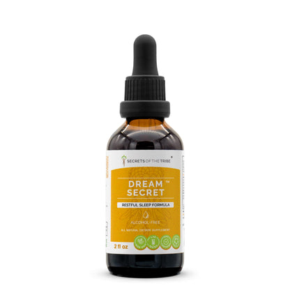 Dream Secret Alcohol-Free Herbal Extract – Restful Sleep Formula (Valerian, Passionflower, Lavender, St. John's Wort, California Poppy, Chamomile) 2 fl oz