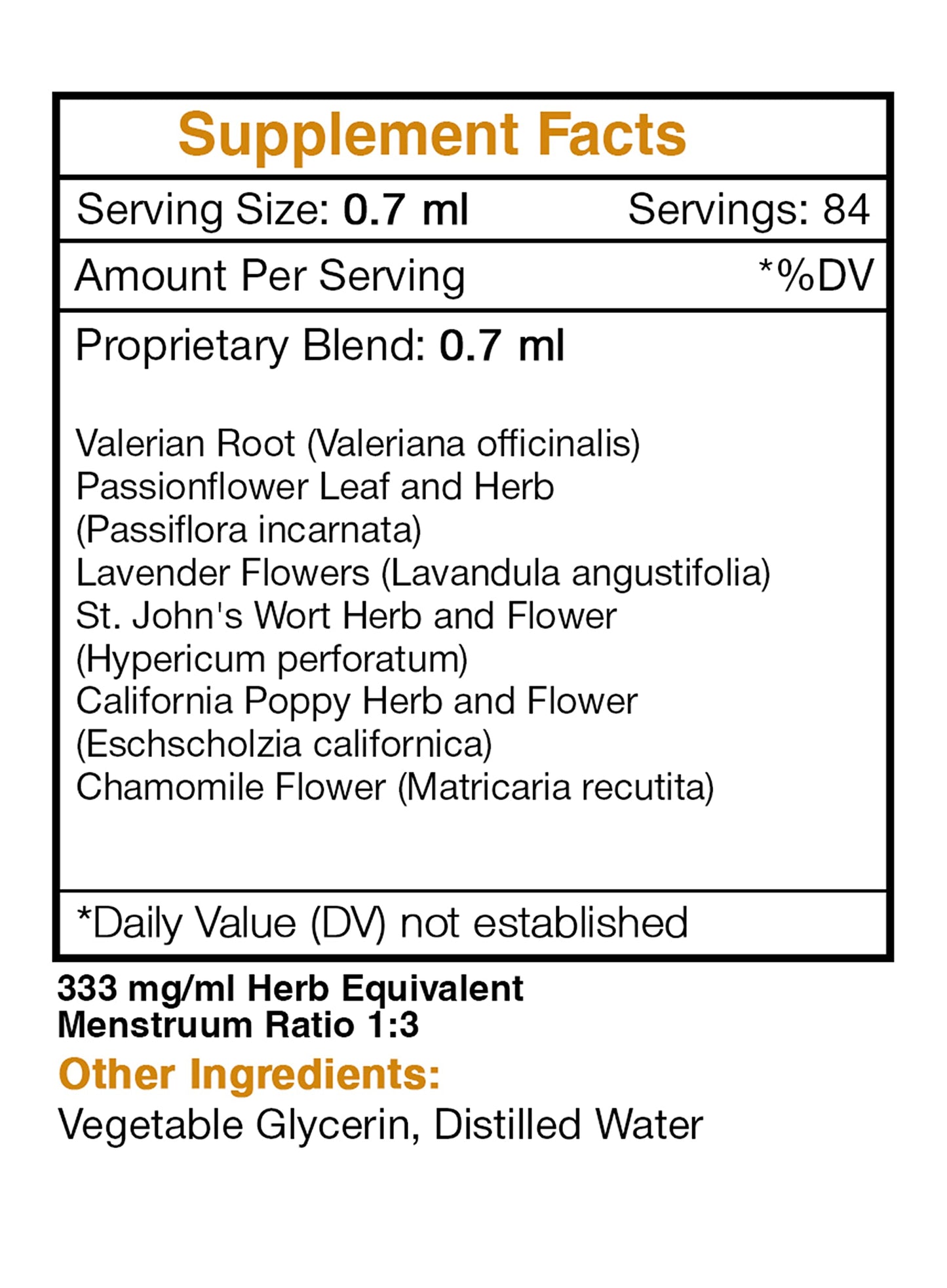 Dream Secret Alcohol-Free Herbal Extract – Restful Sleep Formula (Valerian, Passionflower, Lavender, St. John's Wort, California Poppy, Chamomile) 2 fl oz