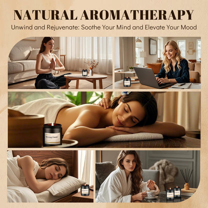 Hotel Scented Candles Set — 6 Pack Luxury Soy Wax Jar Candles for Home & Gifts