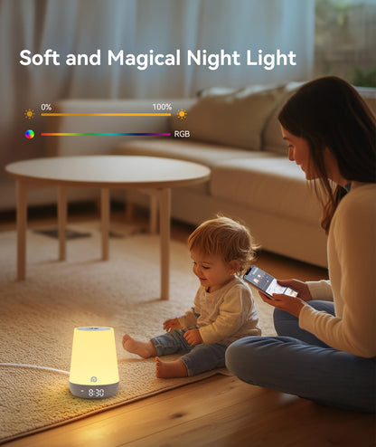 Dreamegg Sound Machine Baby – White Noise, Night Light & Ok-to-Wake