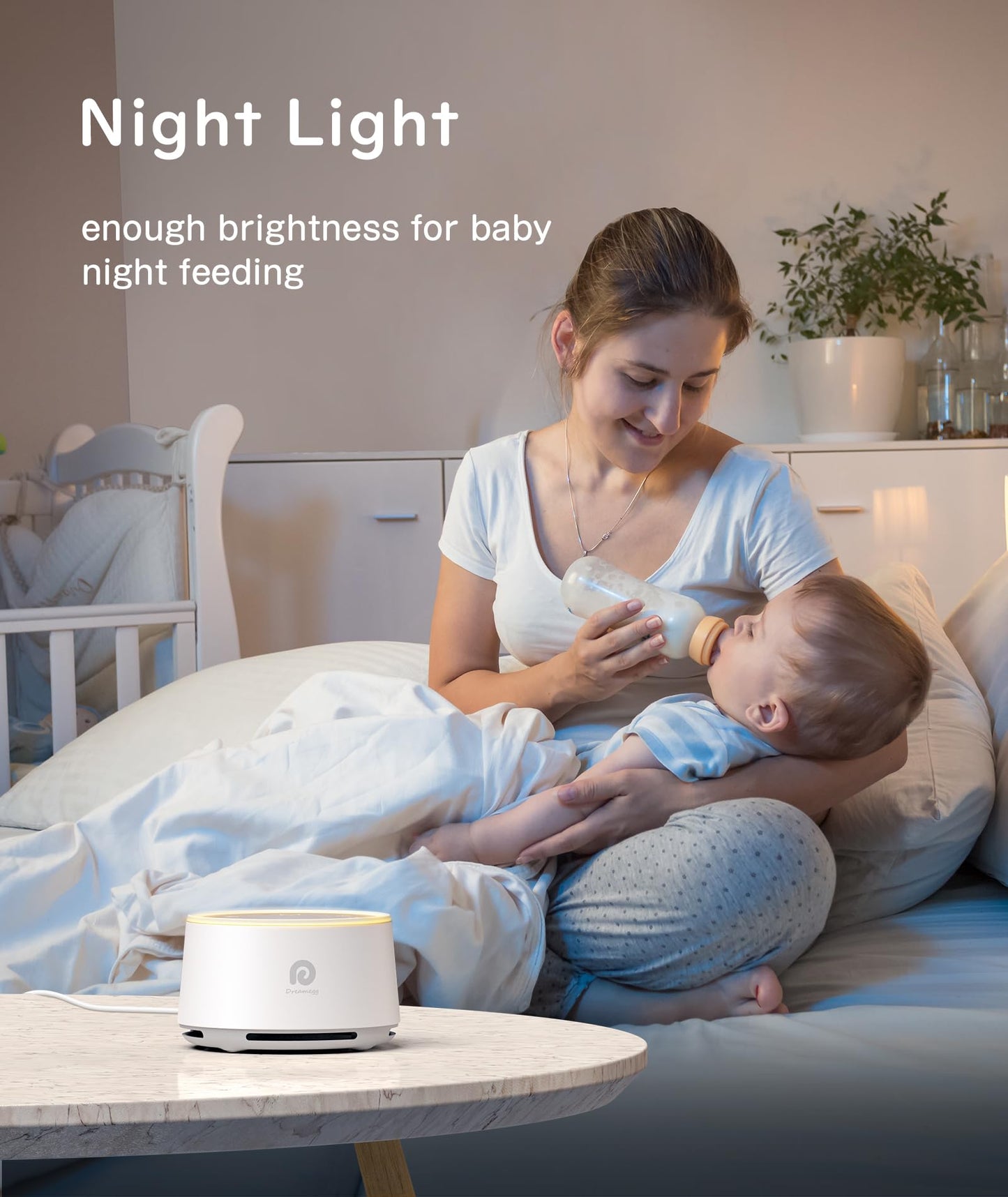 Dreamegg D1 Sound Machine – White Noise, Night Light, 24 Sounds | Nursery & Home
