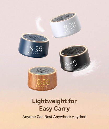 Dreamegg D1 Nova White Noise Sound Machine with Alarm Clock – Travel-Friendly Sleep Aid for Baby & Adults
