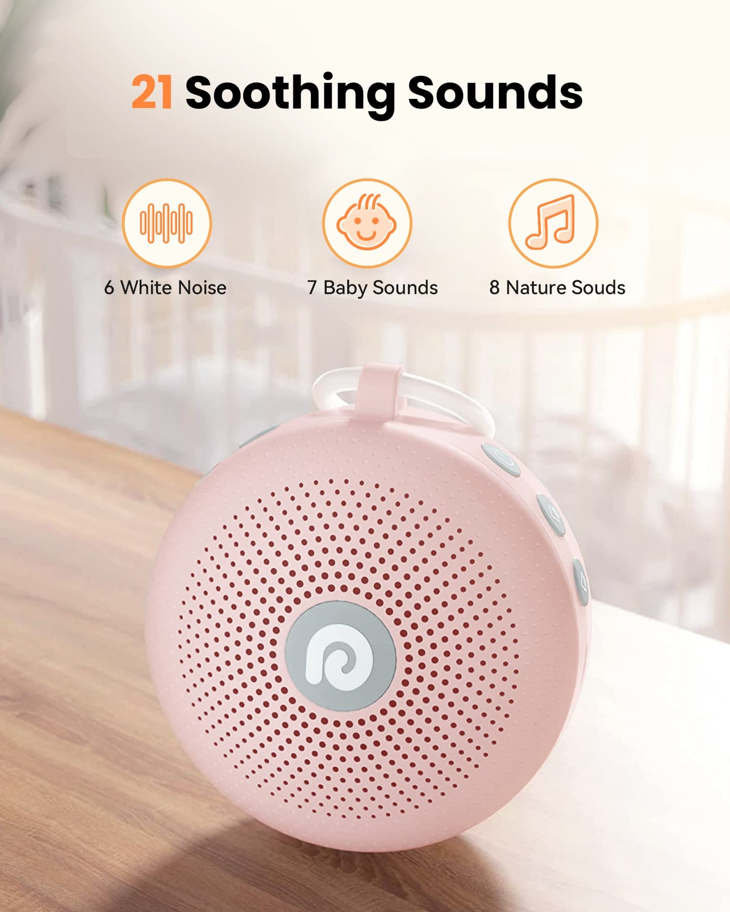 Dreamegg D11 Max Sound Machine – Portable Sleep Therapy with 21 Sounds