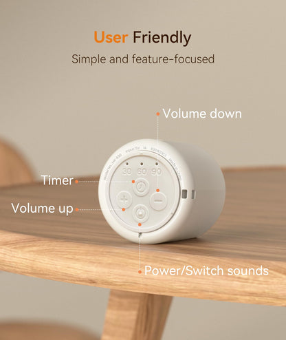 Dreamegg Travel White Noise Machine – Portable Sleep Sound Machine (2 Pack)