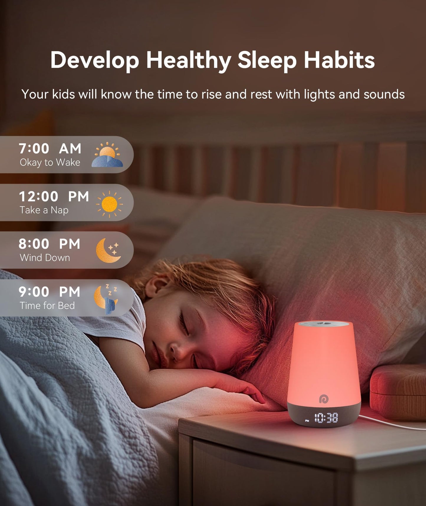 Dreamegg Nite 1 – Baby Sound Machine & Sleep Trainer with App Control, Night Light, 34 Sounds