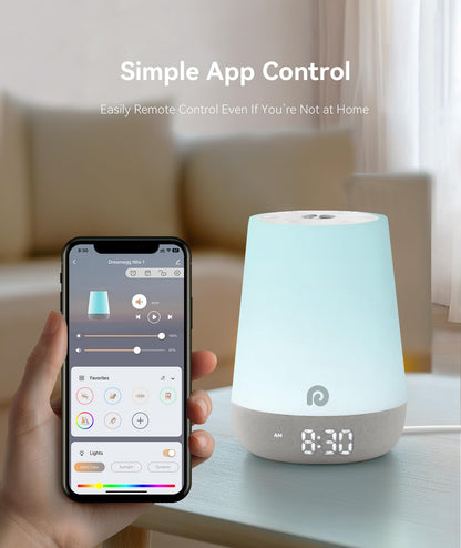 Dreamegg Sound Machine Baby – White Noise, Night Light & Ok-to-Wake