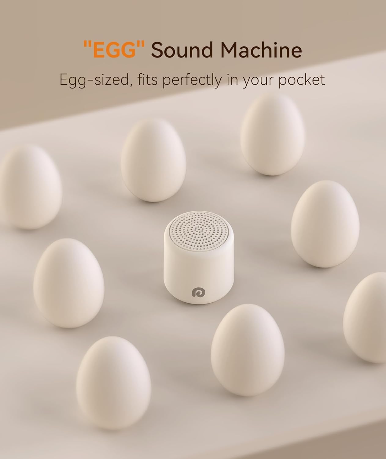 Dreamegg Travel White Noise Machine – Portable Sleep Sound Machine (2 Pack)