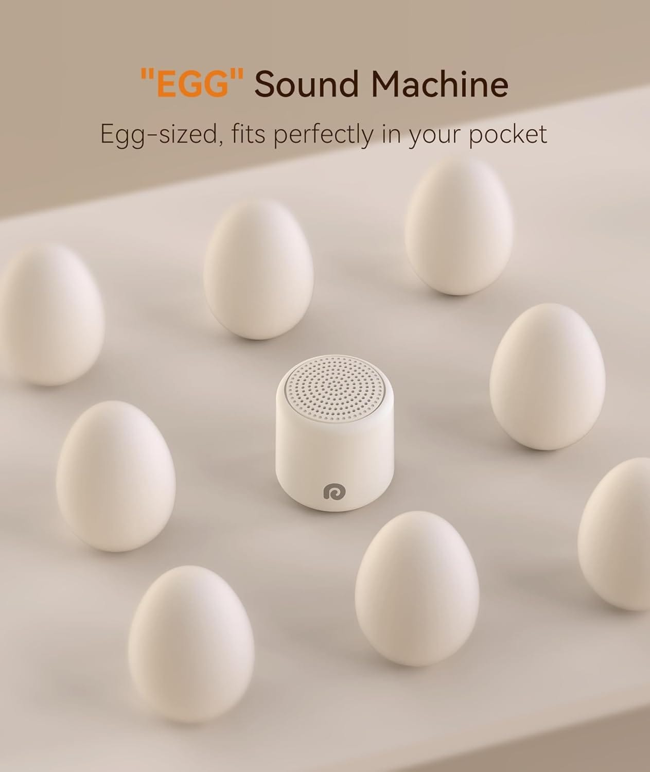 Dreamegg Travel White Noise Machine – Portable Sleep Sound Machine (2 Pack)