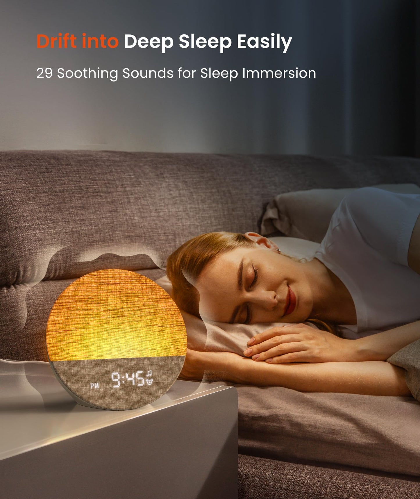 Dreamegg Sunrise 1 – Khaki Sunrise Alarm Clock & Sleep Sound Machine