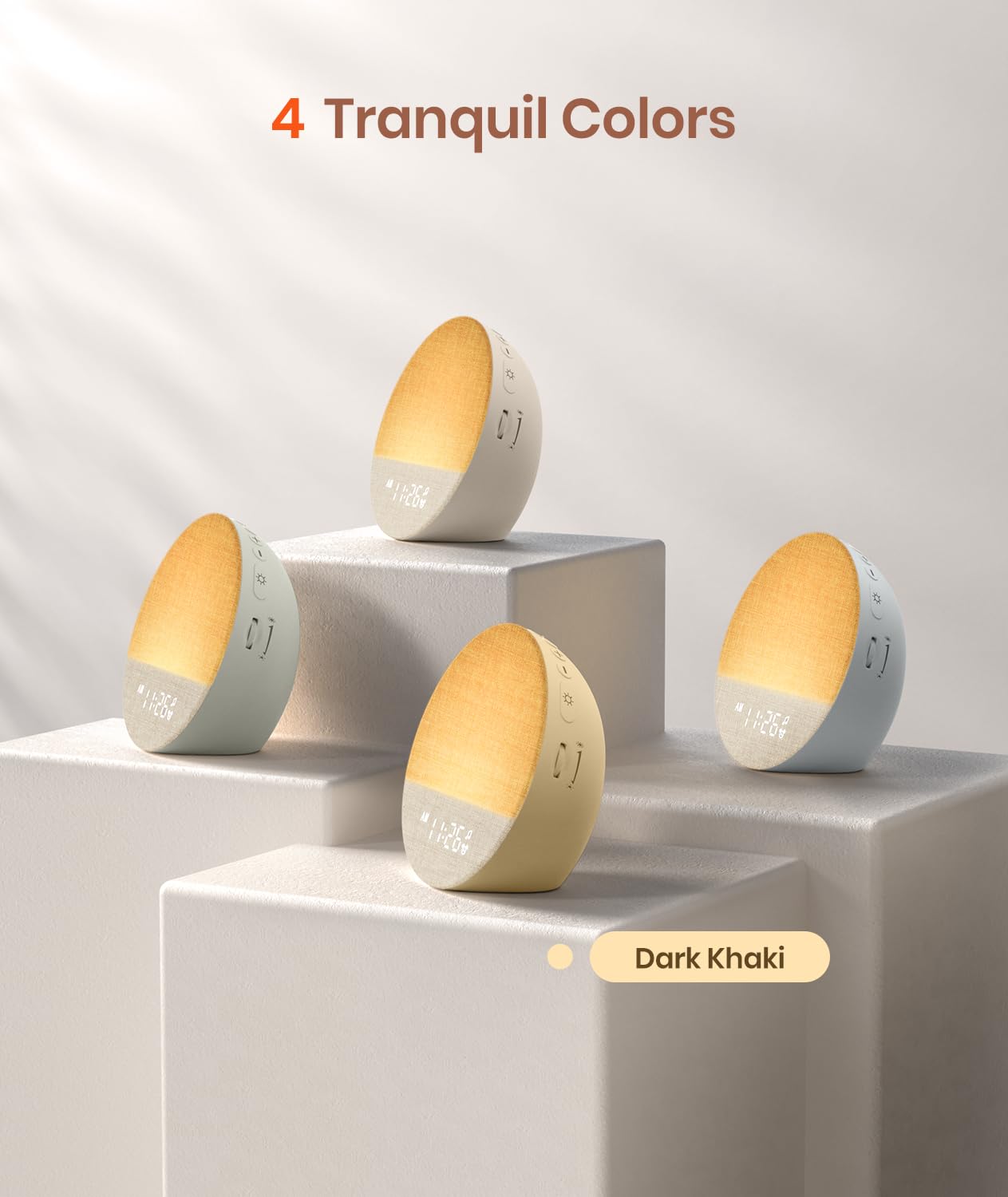 Dreamegg Sunrise 1 – Khaki Sunrise Alarm Clock & Sleep Sound Machine