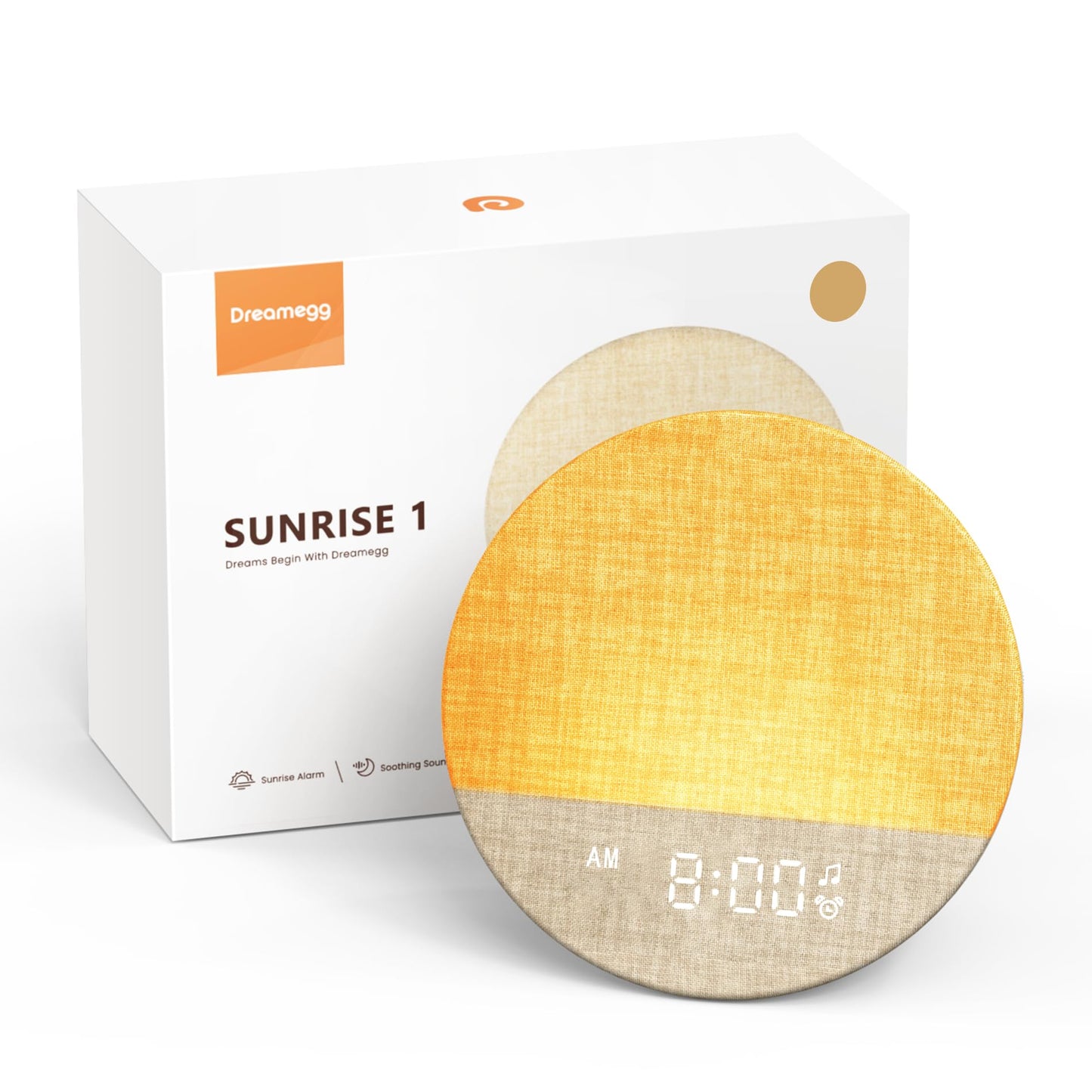 Dreamegg Sunrise 1 – Khaki Sunrise Alarm Clock & Sleep Sound Machine