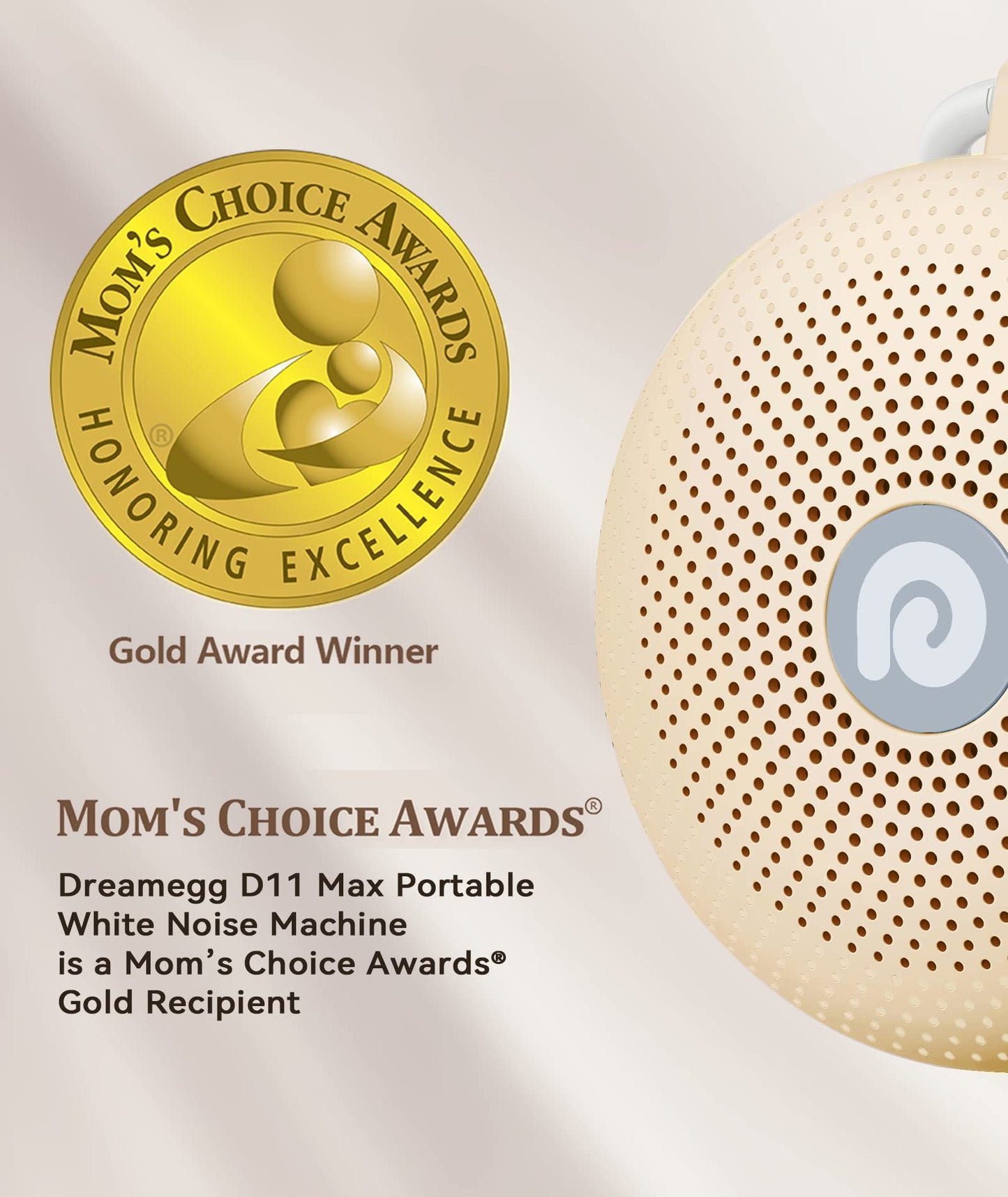 Dreamegg White Noise Machine - Portable Sound Machine for Baby & Adults | 21 Sounds, 1800mAh Battery
