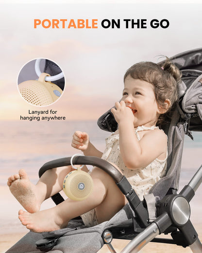 Dreamegg White Noise Machine - Portable Sound Machine for Baby & Adults | 21 Sounds, 1800mAh Battery