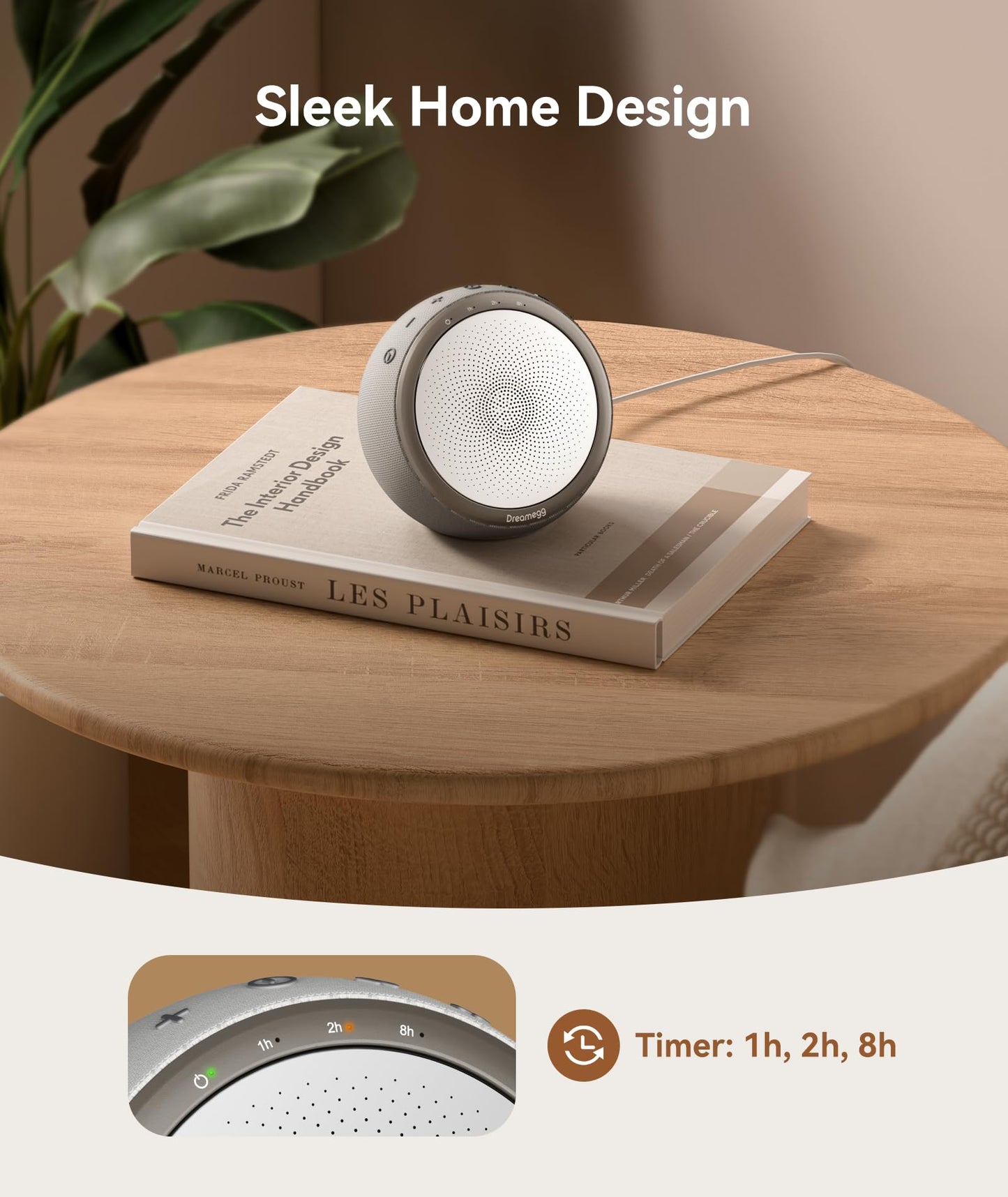 Dreamegg White Noise Machine for Adults – 10W, 29 Sounds, Sleep & Privacy