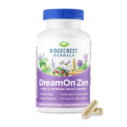 Ridgecrest DreamOn Zen Sleep Support – Melatonin Free (60 Caps, 30 Servs)
