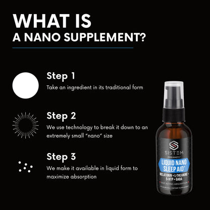 Liquid Nano Sleep Aid Spray with Melatonin, GABA, L-Theanine, 5-HTP | Dreamzzz by Sistem