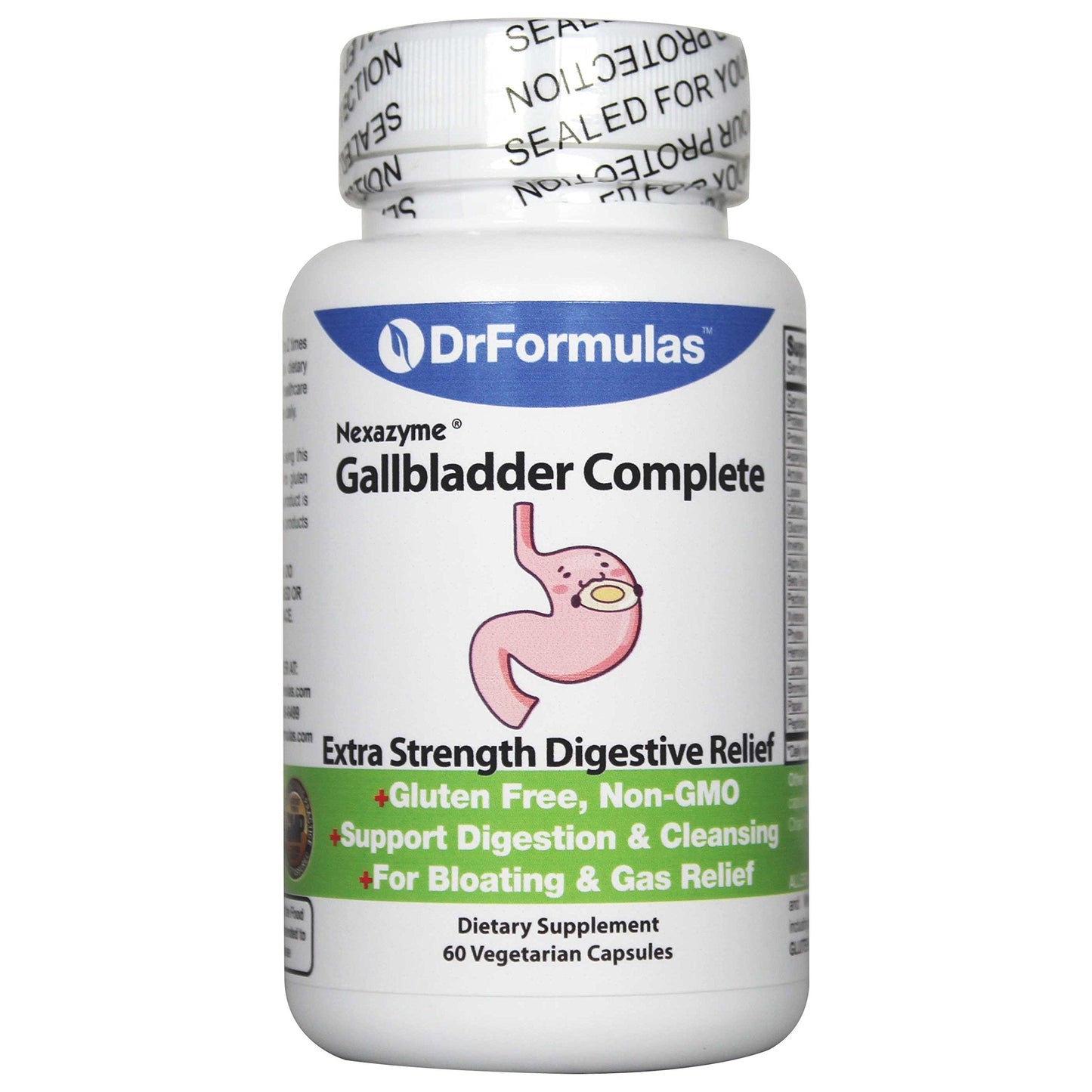 DrFormulas 18 Digestive Enzymes - Gallbladder & Pancreatic Support (60 Capsules)