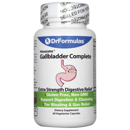 DrFormulas 18 Digestive Enzymes - Gallbladder & Pancreatic Support (60 Capsules)