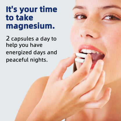 DRFOSTER Magnesium Citrate Capsules 400 mg – High-Absorption, 120 Vegan Capsules (2-Month Supply)