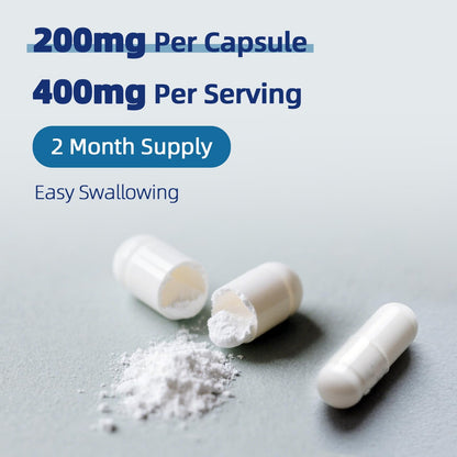 DRFOSTER Magnesium Citrate Capsules 400 mg – High-Absorption, 120 Vegan Capsules (2-Month Supply)