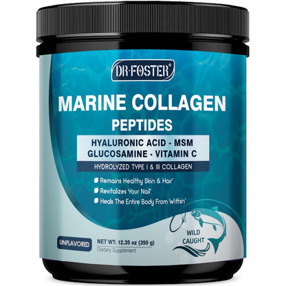 DRFOSTER Marine Collagen Peptides Powder – Joint Support | Wild-Caught Fish | 35 Servings