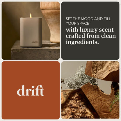 Drift Amber Scented Candle – 10.5 oz | 60 Day Burn Time | Home Decor Fragrance