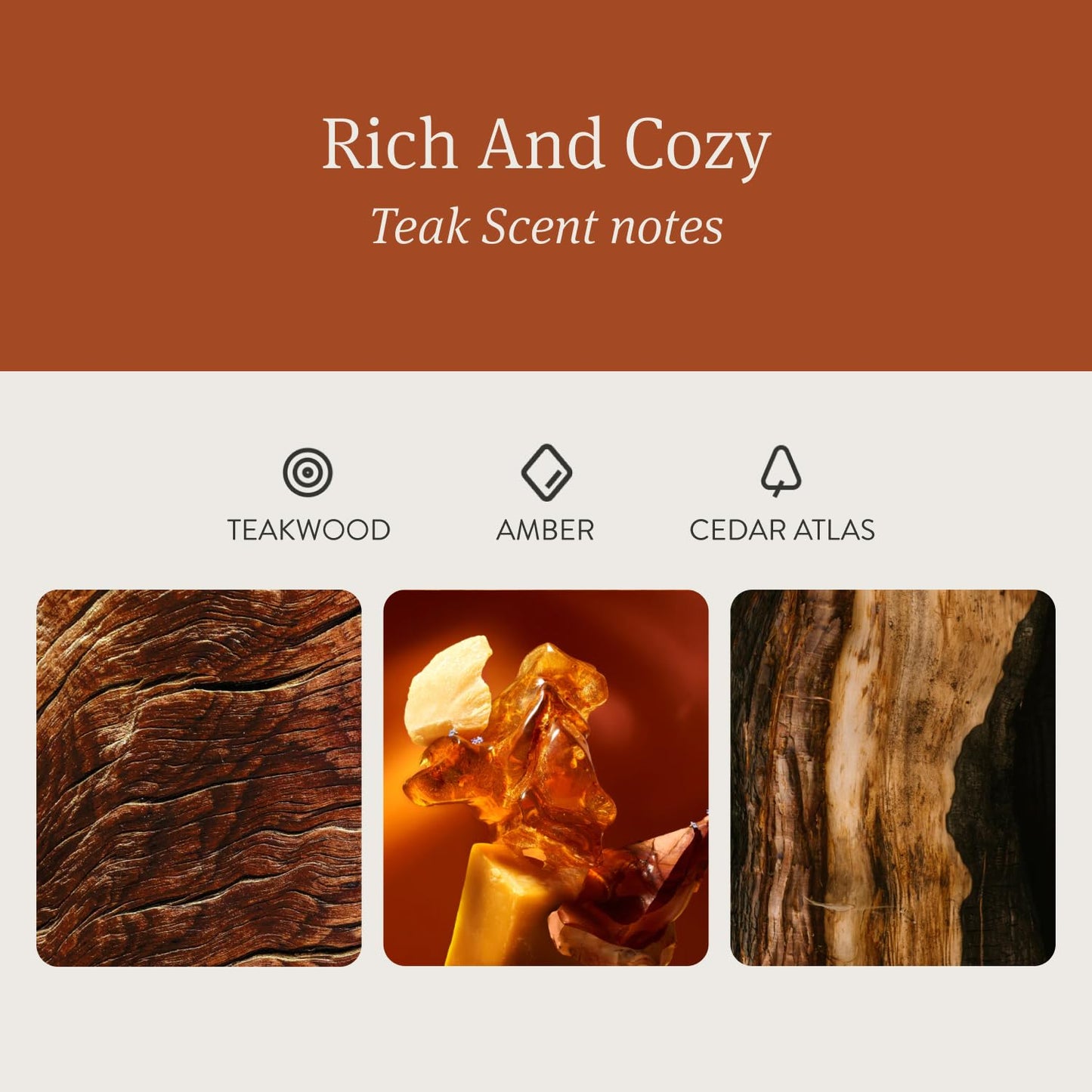 Drift Teak Scented Candle - 10.5 oz, 60 Day Burn Time