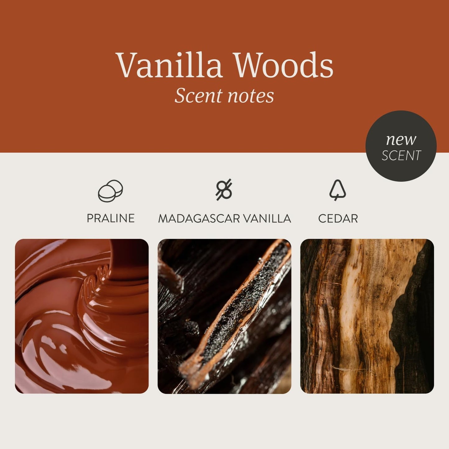 Drift Vanilla Woods Scented Candle | 10.5 oz | Premium Home Fragrance