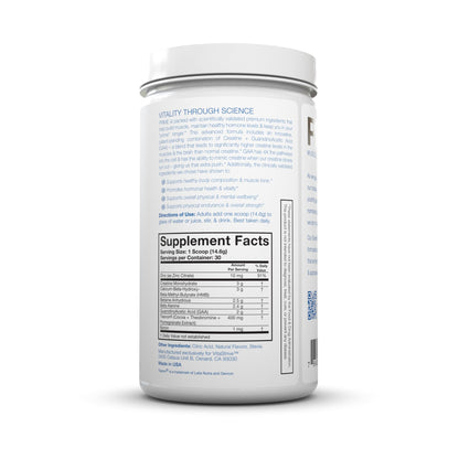 DRINK HRW Prime – Men's Health Supplement | Creatine+ GAA + HMB | Peach Mango (30 Servings)