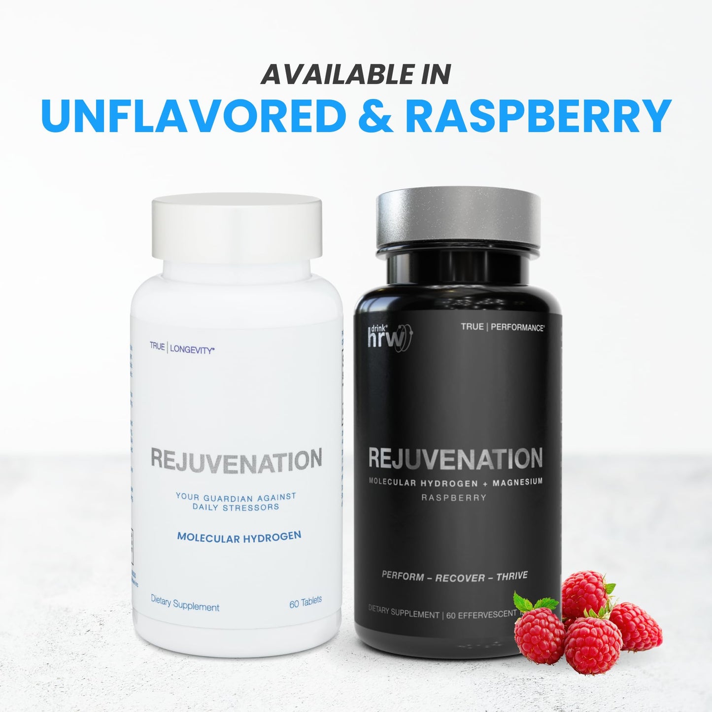 DRINK HRW Rejuvenation: 12 ppm Hydrogen Water Tablets (Unflavored, 30ct) – Energy & Focus
