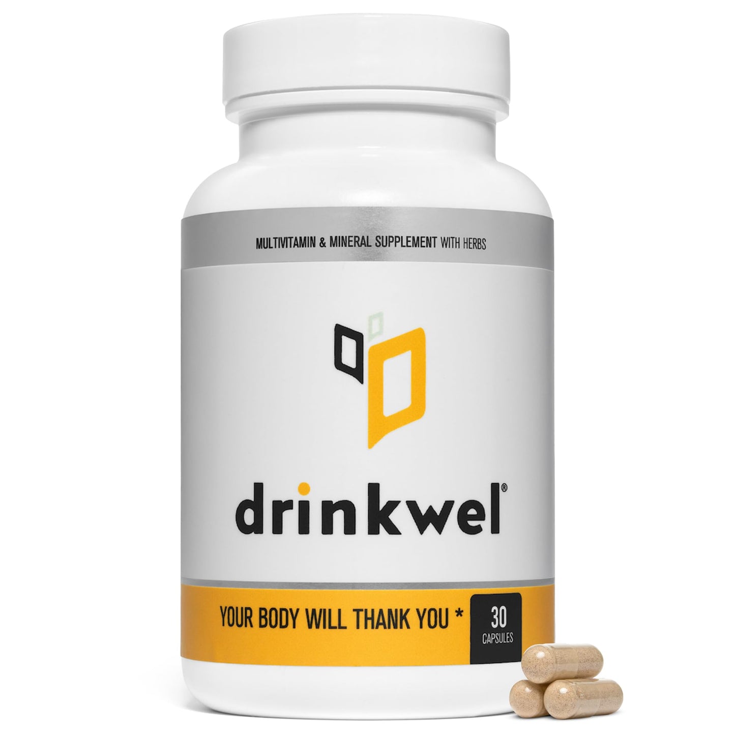 Drinkwel Better Mornings - Premium Multivitamin for Recovery, Liver Support & Immunity - 30 Count