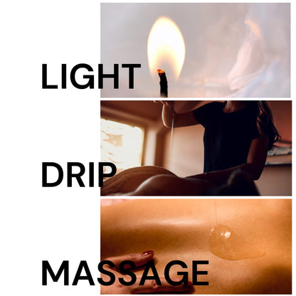 Drip Massage Candle 4 oz – Smokey Vanilla Massage Oil for Couples | Massage Therapy Gift