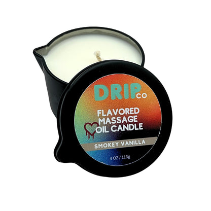 Drip Massage Candle 4 oz – Smokey Vanilla Massage Oil for Couples | Massage Therapy Gift