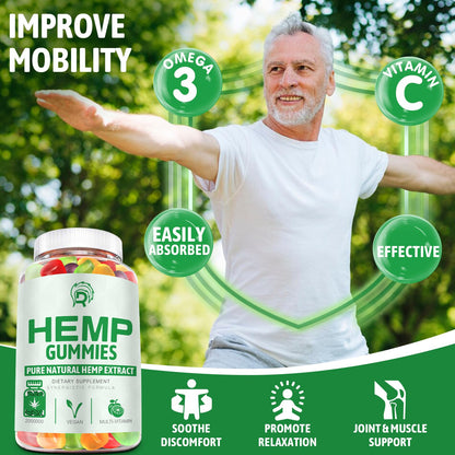 Drloton Hemp Gummies (3 Pack) – Sleep, Pain & Anxiety Support | High Potency