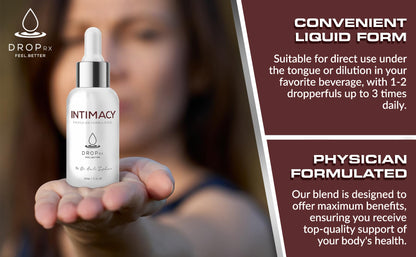 Drop Rx Intimacy by Dr. Nicole Saphier – Organic Maca, Ginkgo & Tribulus Liquid Supplement (USA Made)