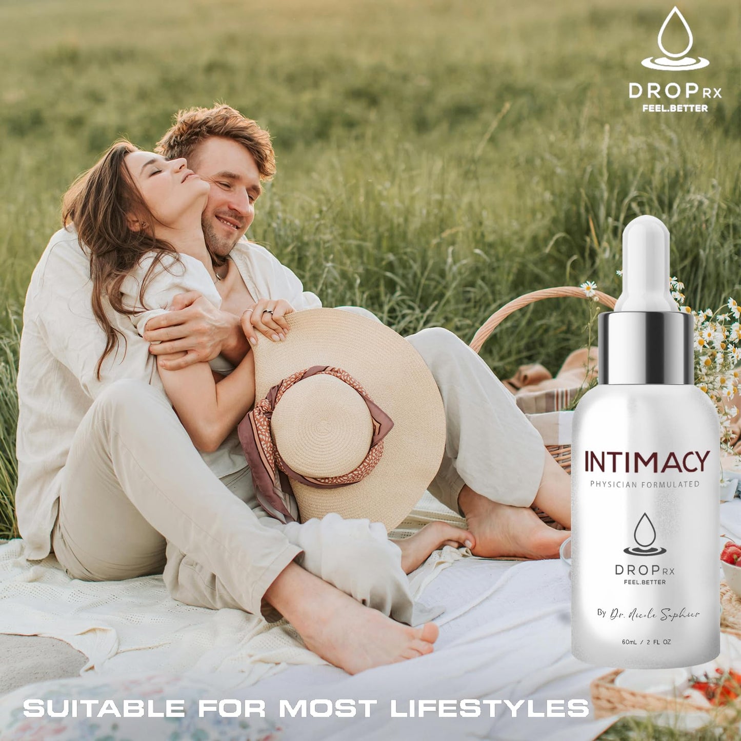Drop Rx Intimacy by Dr. Nicole Saphier – Organic Maca, Ginkgo & Tribulus Liquid Supplement (USA Made)