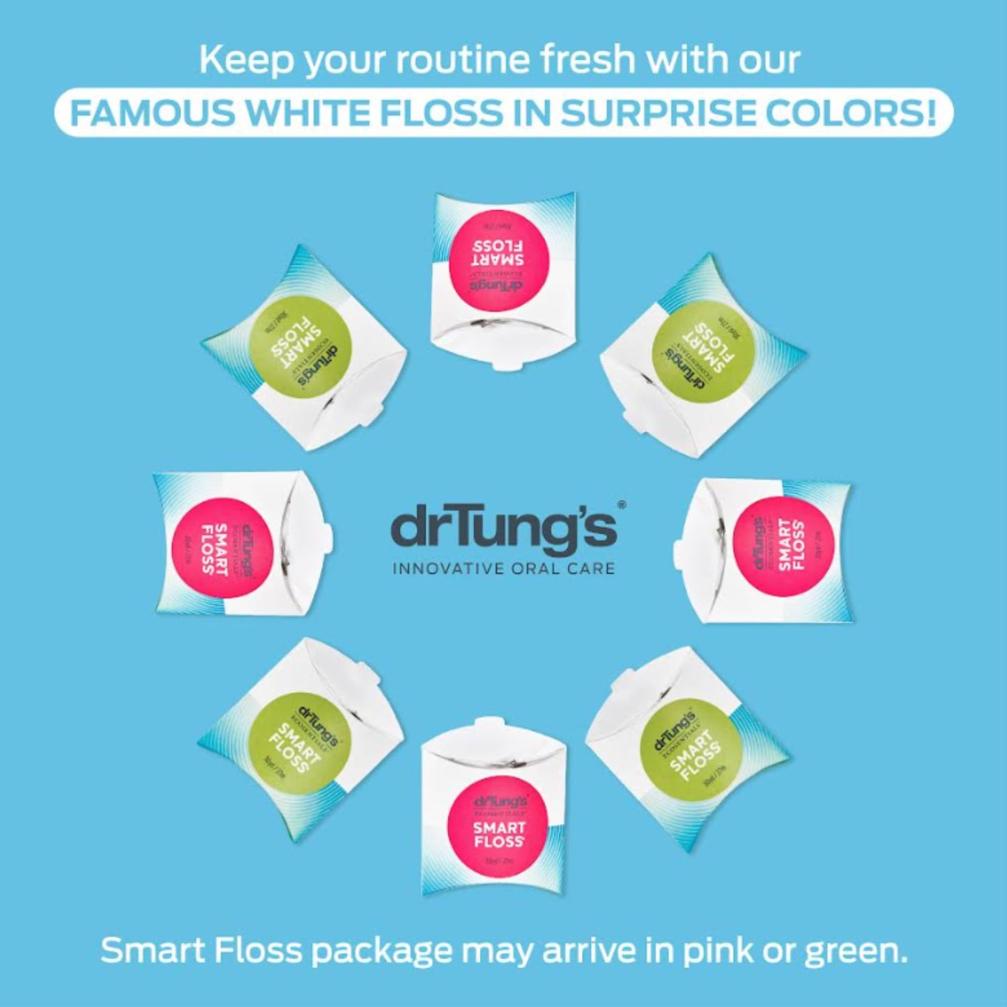 DrTung's Smart Floss – Natural Expanding Cardamom Floss, BPA & PFAS Free (Pack of 3)