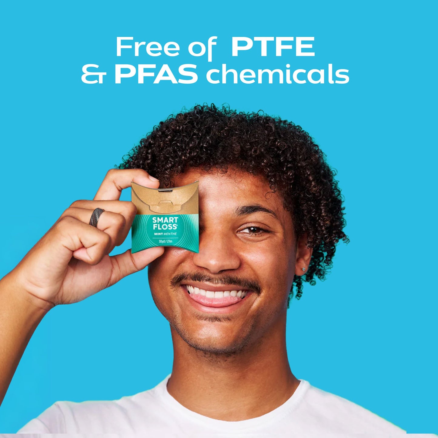 drTung's Smart Floss Mint – Expanding Dental Floss, PFAS/PTFE Free, Organic Mint (Pack of 2)