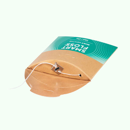 drTung's Smart Floss Mint - Expanding Dental Floss for Gums, PTFE & PFAS Free, Organic Mint, Pack of 6