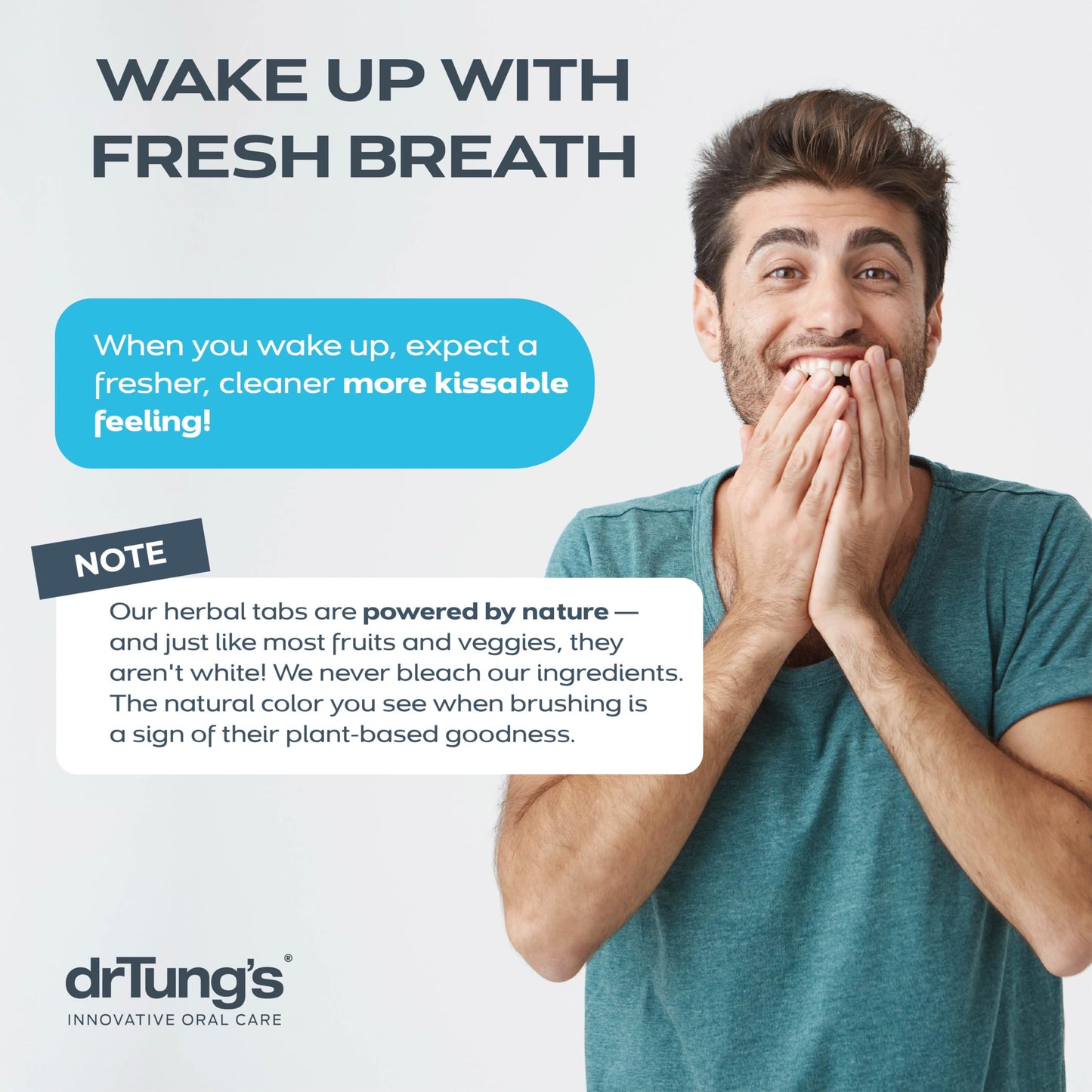 drTung's Herbal Toothpaste Tablets – Spearmint (100 Tabs) | Dry Mouth Relief, Fluoride Free, Vegan, Non-GMO