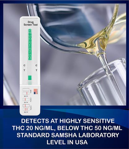 10 Pack DrugExam THC 20 ng/mL Urine Test Kit – Highly Sensitive Marijuana Detection