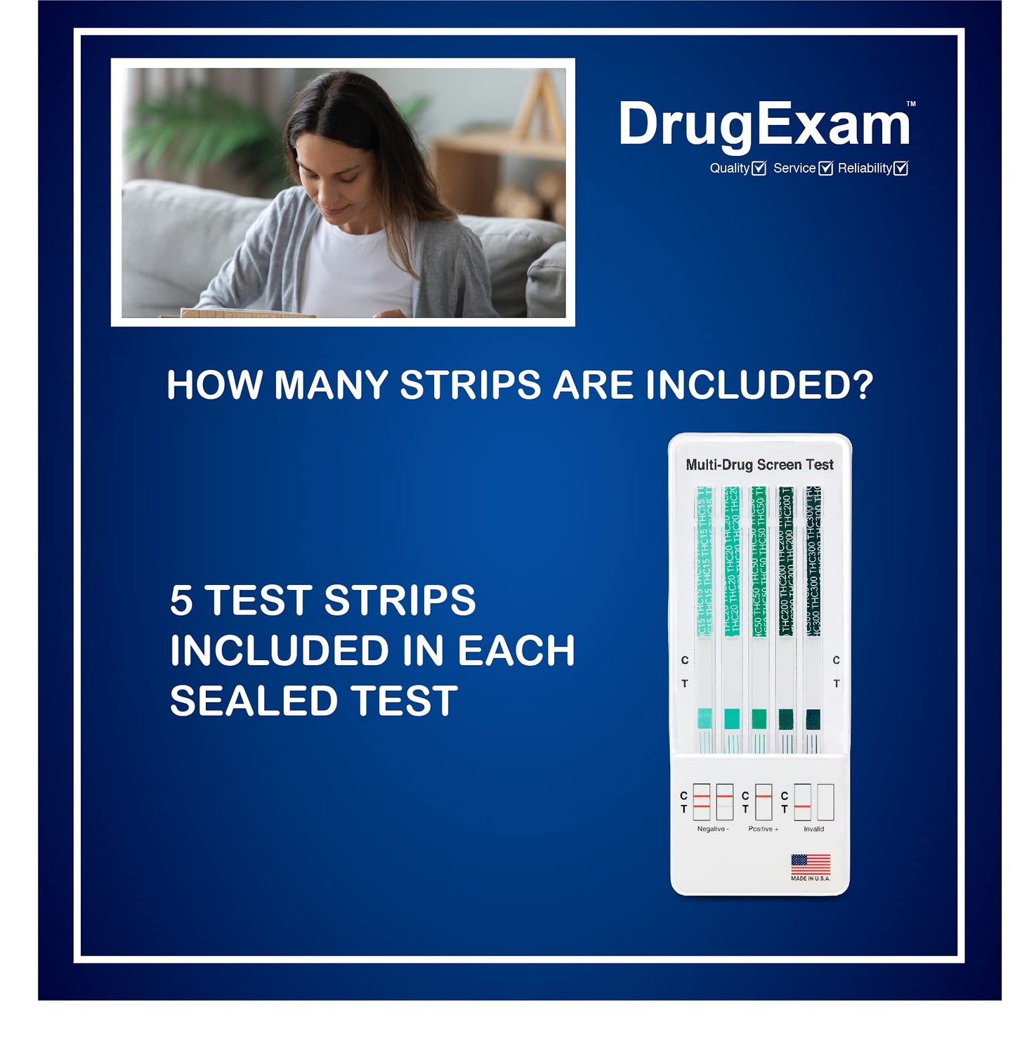 2 Pack DrugExam Multi Drug Screen Test – THC Urine Test, Easy to Use, Detailed Instructions Included (2)