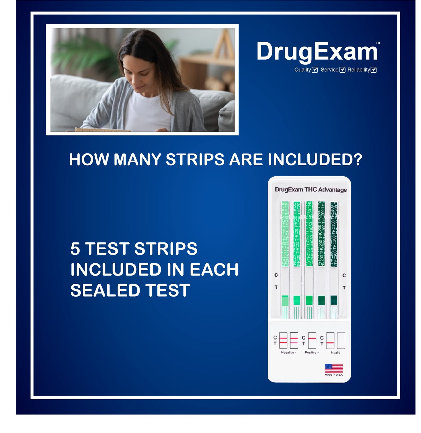 3 Pack DrugExam Multi Drug Screen Test – Urine THC Detection with Detailed Instructions