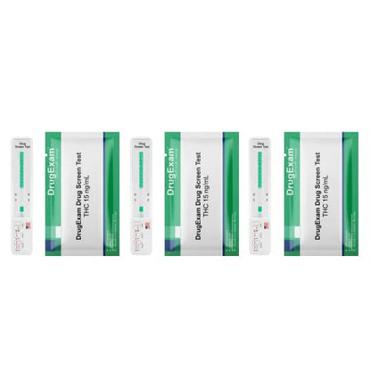 3 Pack DrugExam - Made in USA Most Sensitive 15 ng/mL THC Single Panel Drug Test Kit